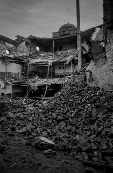 Outside Former Palace Cinema during demolition - Blackburn - A Town and its People by Christopher John Ball