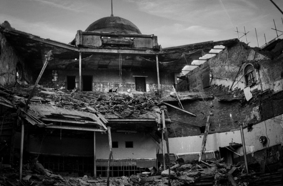 Outside Former Palace Cinema during demolition - Blackburn - A Town and its People by Christopher John Ball