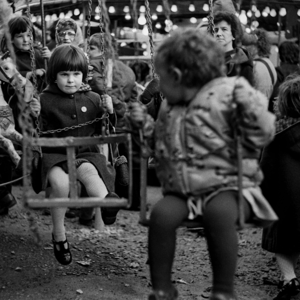 Young Children on Ride, Blackburn Easter Fair, Blackburn Young Children on Ride at Blackburn Easter Fair - Blackburn a Town and its People Photographic Study