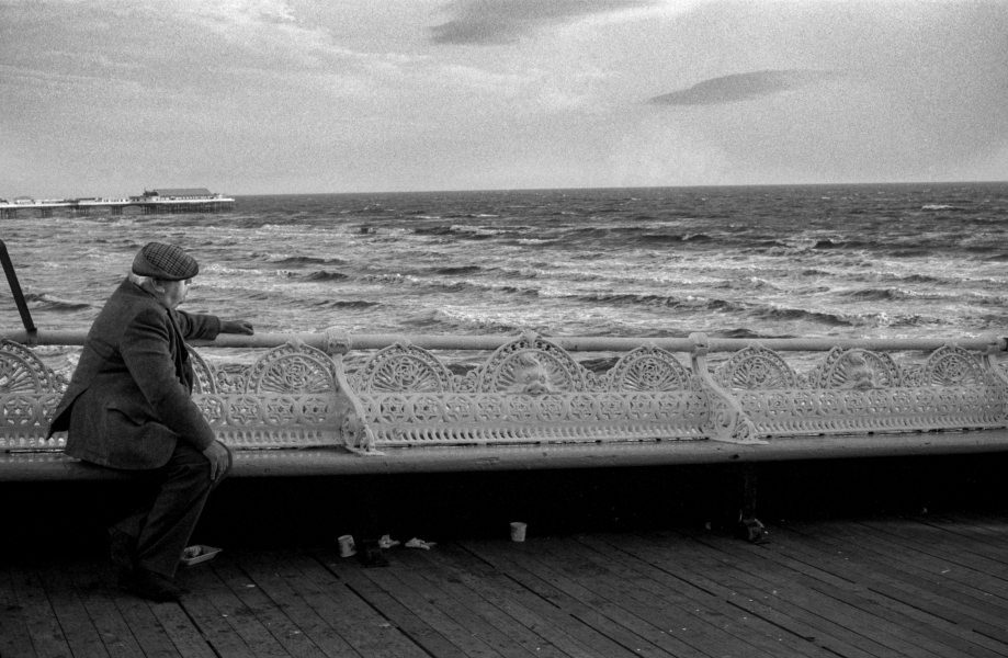Old man on North Pier, Blackpool 1987 From British Coastal Resorts - Photographic Essay by Christopher John Ball Ball Old man on North Pier, Blackpool 1987 From British Coastal Resorts - Photographic Essay by Christopher John Ball