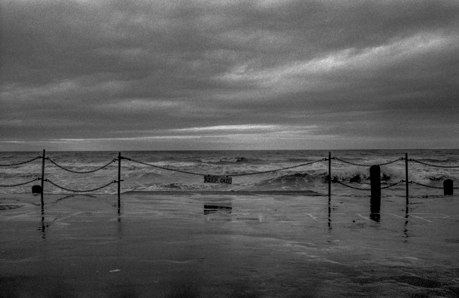 Keep Out, Stormy Day, North Beach, Blackpool 1988 From British Coastal Resorts - Photographic Essay by Christopher John Ball Keep Out, Stormy Day, North Beach, Blackpool 1988 From British Coastal Resorts - Photographic Essay by Christopher John Ball