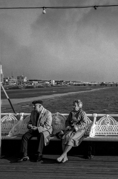 Old couple on Northern Pier , Blackpool 1988 From British Coastal Resorts - Photographic Essay by Christopher John Ball Old couple on Northern Pier , Blackpool 1988 From British Coastal Resorts - Photographic Essay by Christopher John Ball