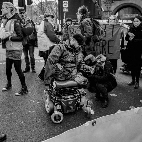 Boycott Workfare, DPAC and Mental Health Resistance Network - 4 March 2016 Road Block, Old Street, London - Photographs by Christopher John Ball Boycott Workfare, DPAC and Mental Health Resistance Network - 4 March 2016 Road Block, Old Street, London - Photographs by Christopher John Ball