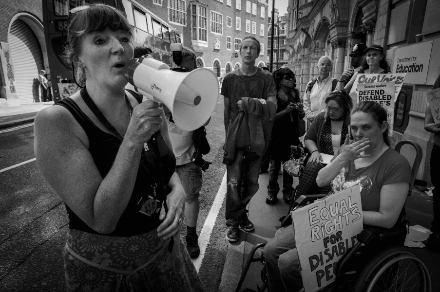 DPAC demonstration outside Department for Education, London. 4th September 2013 DPAC demonstration outside Department for Education, London. 4th September 2013