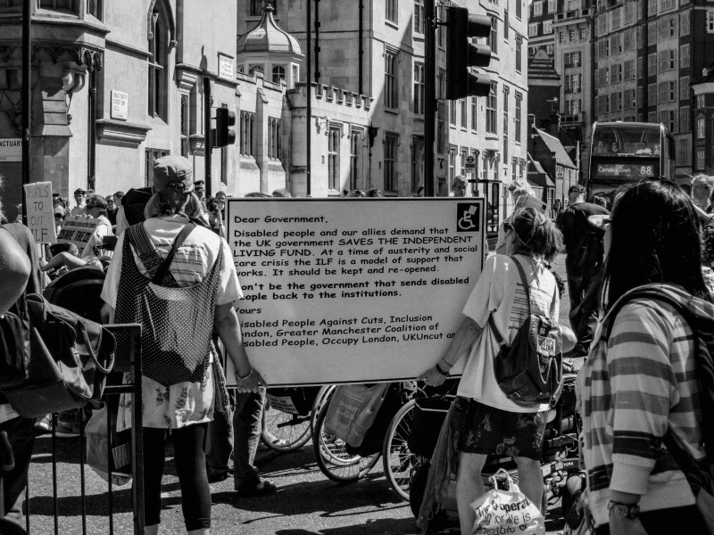 DPAC demonstration and road block, London 4th July 2014