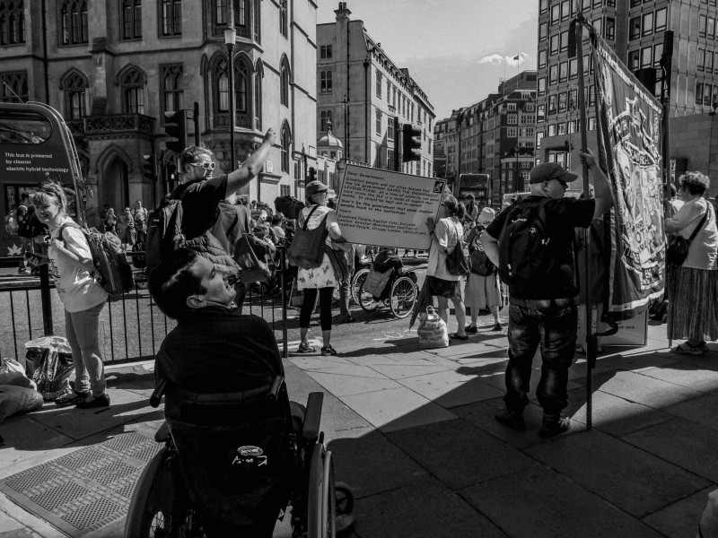 DPAC demonstration and road block, London 4th July 2014