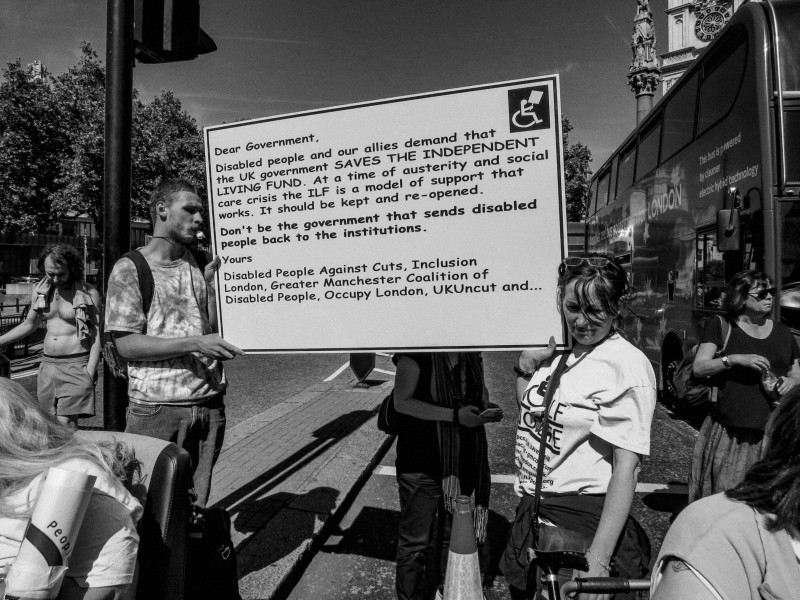 DPAC demonstration and road block, London 4th July 2014
