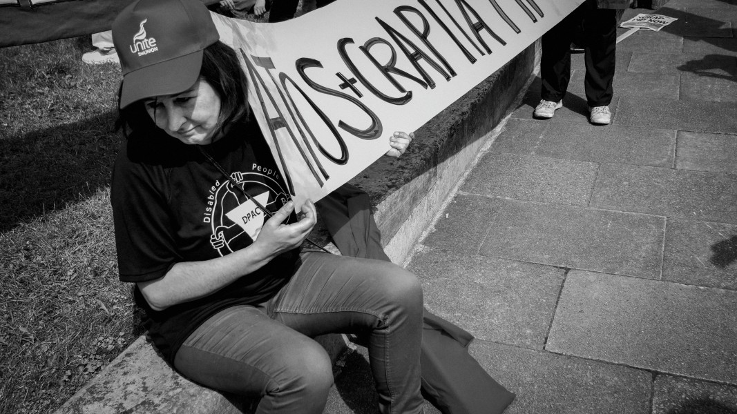 DPAC - PIP Fightback. Day of Action Against PIP. 13th July 2013, London. Part Three - Outside House of Commons, College Green. Photographs by Christopher John Ball DPAC - PIP Fightback. Day of Action Against PIP. 13th July 2013, London. Part Three - Outside House of Commons, College Green. Photographs by Christopher John Ball