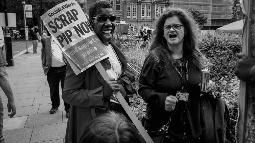 DPAC - PIP Fightback. Day of Action Against PIP. 13th July 2013, London. Part Three - Outside House of Commons, College Green. Photographs by Christopher John Ball