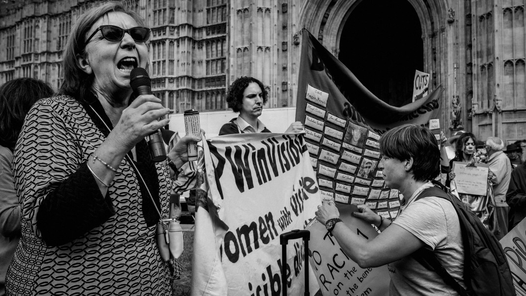 DPAC - PIP Fightback. Day of Action Against PIP. 13th July 2013, London. Part Three - Outside House of Commons, College Green. Photographs by Christopher John Ball
