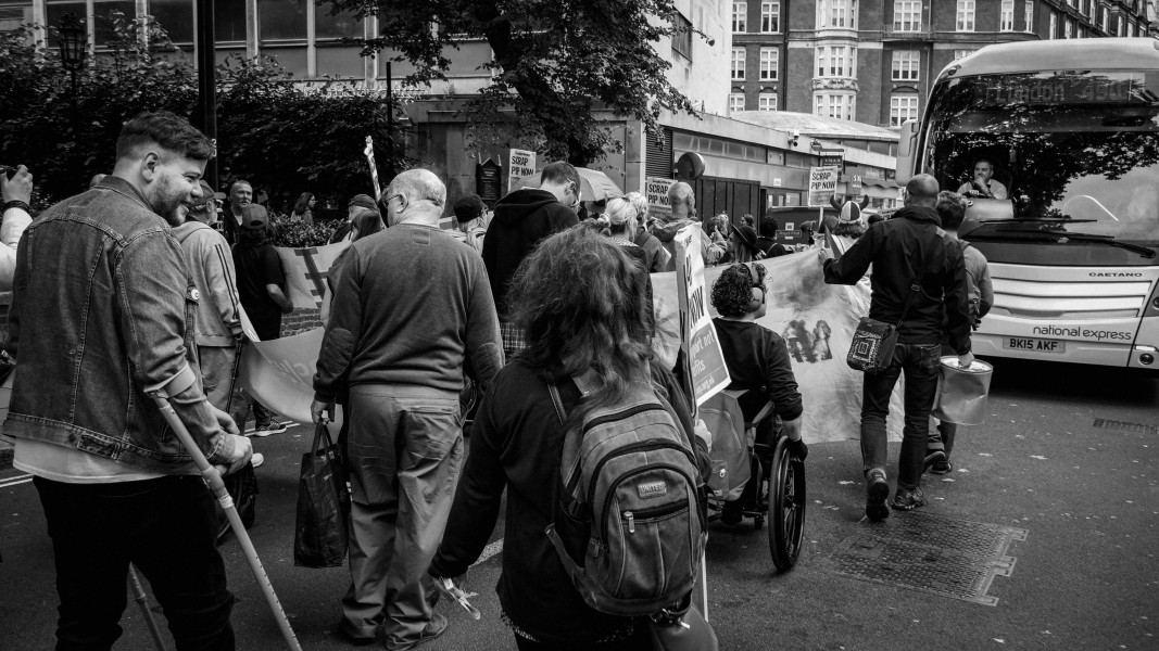 DPAC - PIP Fightback. Day of Action Against PIP. 13th July 2013, London. Part One - March towards DWP Offices. Photographs by Christopher John Ball DPAC - PIP Fightback. Day of Action Against PIP. 13th July 2013, London. Part One - March towards DWP Offices. Photographs by Christopher John Ball