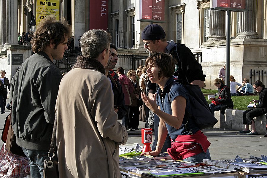 Student Demonstration against Fees at Trafalgar Square 6th October 2006 - London - A City and its People A photographic study by Christopher John Ball - Photographer and Writer