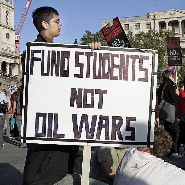 Student Demonstration against Fees at Trafalgar Square 6th October 2006 - London - A City and its People A photographic study by Christopher John Ball - Photographer and Writer