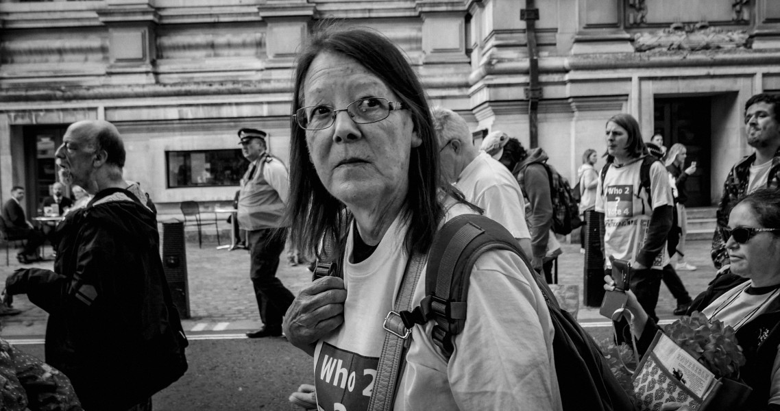 DPAC 'Trash The Tories' Demonstration 2017 General Election, London. 2nd May 2017 - Part One - Road Block. Photographs by Christopher John Ball DPAC 'Trash The Tories' Demonstration 2017 General Election, London. 2nd May 2017 - Part One - Road Block.