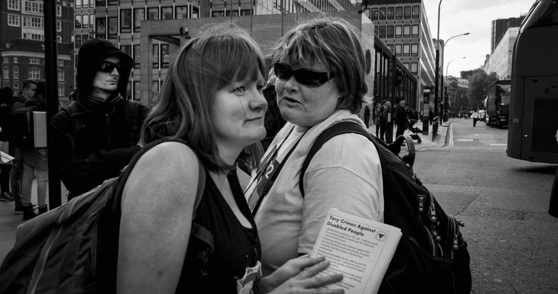 DPAC 'Trash The Tories' Demonstration 2017 General Election, London. 2nd May 2017 - Part One - Road Block. Photographs by Christopher John Ball DPAC 'Trash The Tories' Demonstration 2017 General Election, London. 2nd May 2017 - Part One - Road Block.