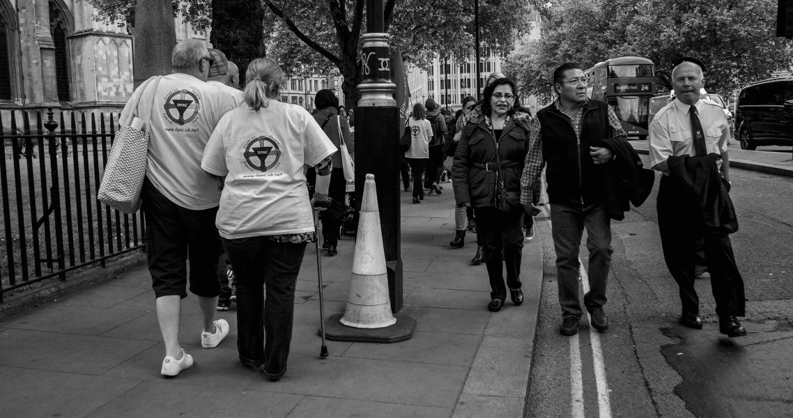DPAC 'Trash The Tories' Demonstration 2017 General Election, London. 2nd May 2017 - Part Three - March Towards Conservative Party HQ. Photographs by Christopher John Ball DPAC 'Trash The Tories' Demonstration 2017 General Election, London. 2nd May 2017 - Part Three - March Towards Conservative Party HQ.