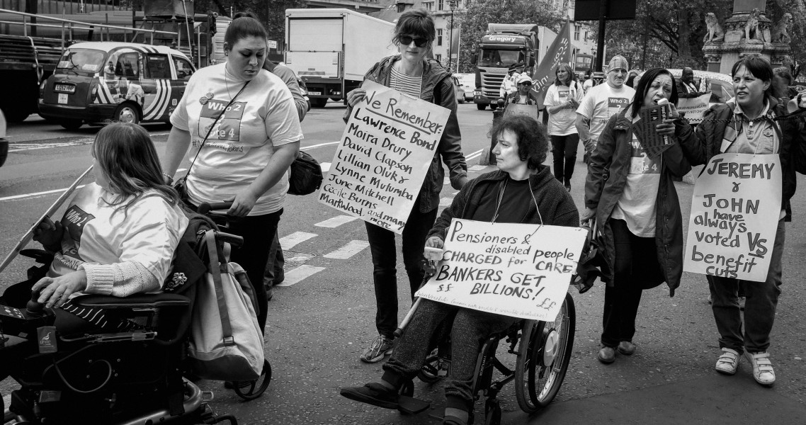 DPAC 'Trash The Tories' Demonstration 2017 General Election, London. 2nd May 2017 - Part Three - March Towards Conservative Party HQ. Photographs by Christopher John Ball DPAC 'Trash The Tories' Demonstration 2017 General Election, London. 2nd May 2017 - Part Three - March Towards Conservative Party HQ.