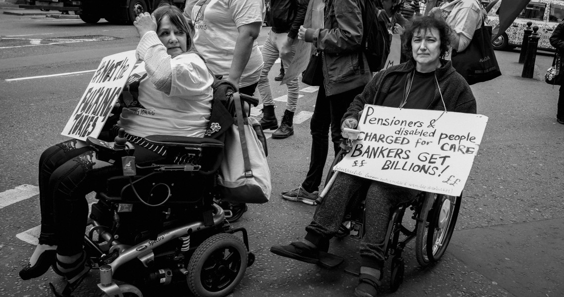 DPAC 'Trash The Tories' Demonstration 2017 General Election, London. 2nd May 2017 - Part Three - March Towards Conservative Party HQ. Photographs by Christopher John Ball DPAC 'Trash The Tories' Demonstration 2017 General Election, London. 2nd May 2017 - Part Three - March Towards Conservative Party HQ.
