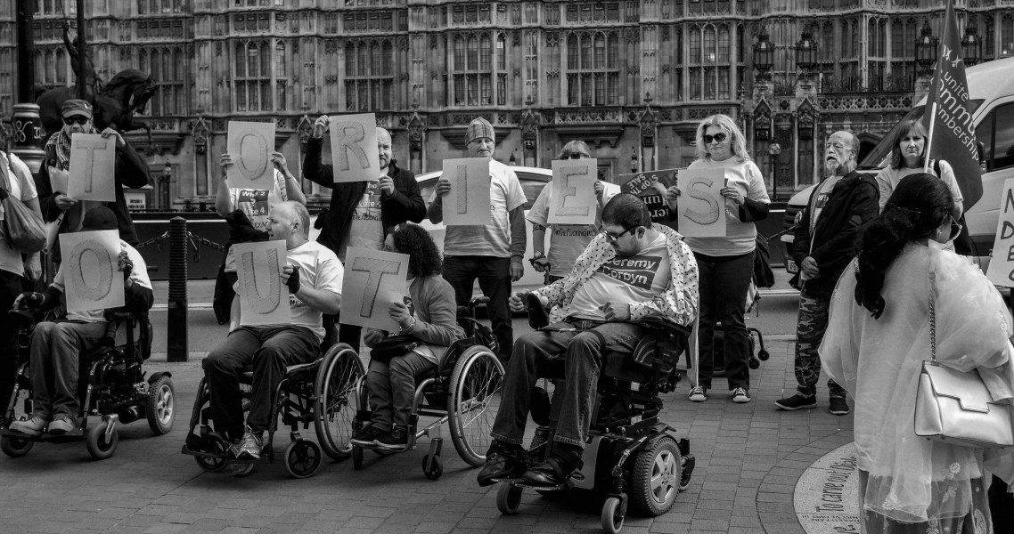 DPAC 'Trash The Tories' Demonstration 2017 General Election, London. 2nd May 2017 - Part One - Old Palace Yard. Photographs by Christopher John Ball DPAC 'Trash The Tories' Demonstration 2017 General Election, London. 2nd May 2017 - Part One - Old Palace Yard.