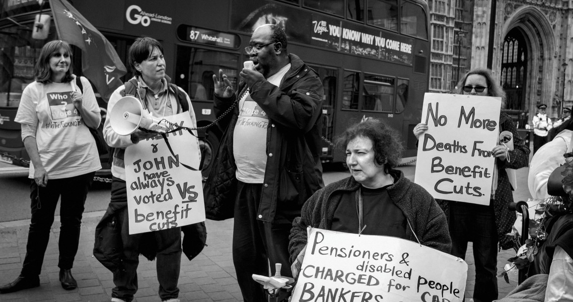 DPAC 'Trash The Tories' Demonstration 2017 General Election, London. 2nd May 2017 - Part One - Old Palace Yard. Photographs by Christopher John Ball DPAC 'Trash The Tories' Demonstration 2017 General Election, London. 2nd May 2017 - Part One - Old Palace Yard.