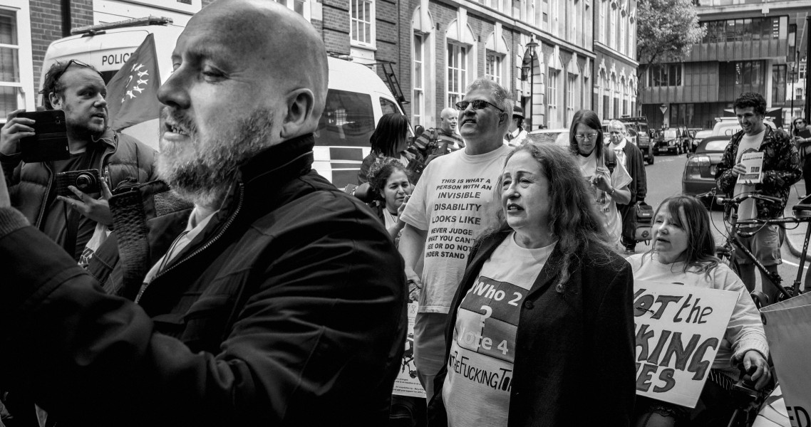DPAC 'Trash The Tories' Demonstration 2017 General Election, London. 2nd May 2017 - Part Four - Outside Conservative Party HQ. Photographs by Christopher John Ball DPAC 'Trash The Tories' Demonstration 2017 General Election, London. 2nd May 2017 - Part Four - Outside Conservative Party HQ.