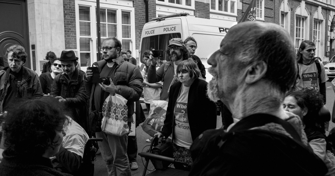 DPAC 'Trash The Tories' Demonstration 2017 General Election, London. 2nd May 2017 - Part Four - Outside Conservative Party HQ. Photographs by Christopher John Ball DPAC 'Trash The Tories' Demonstration 2017 General Election, London. 2nd May 2017 - Part Four - Outside Conservative Party HQ.