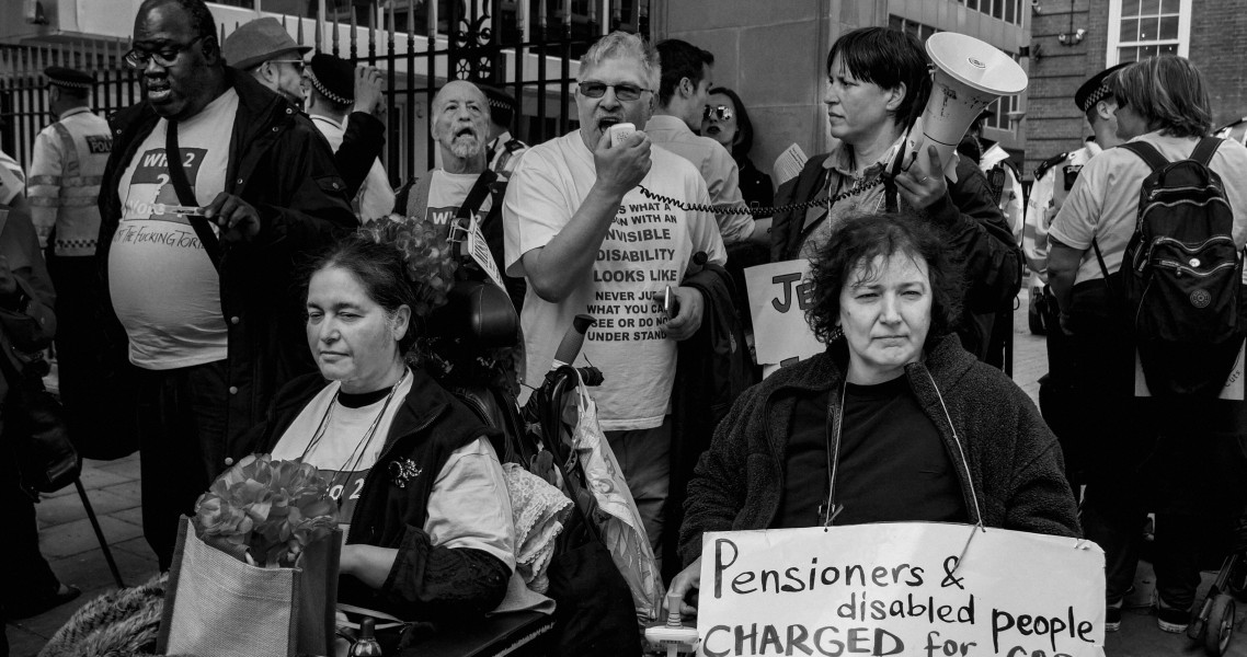DPAC 'Trash The Tories' Demonstration 2017 General Election, London. 2nd May 2017 - Part Four - Outside Conservative Party HQ. Photographs by Christopher John Ball DPAC 'Trash The Tories' Demonstration 2017 General Election, London. 2nd May 2017 - Part Four - Outside Conservative Party HQ.