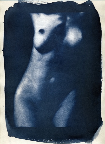 Cyanotype Nude - 2 - Fine Art Flower Photographs by Christopher John Ball - Photographer & Writer