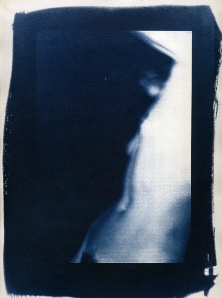 Pin Hole Nude - 2 Cyanotype Flower and Nude Photographs by Christopher John Ball - Photographer & Writer