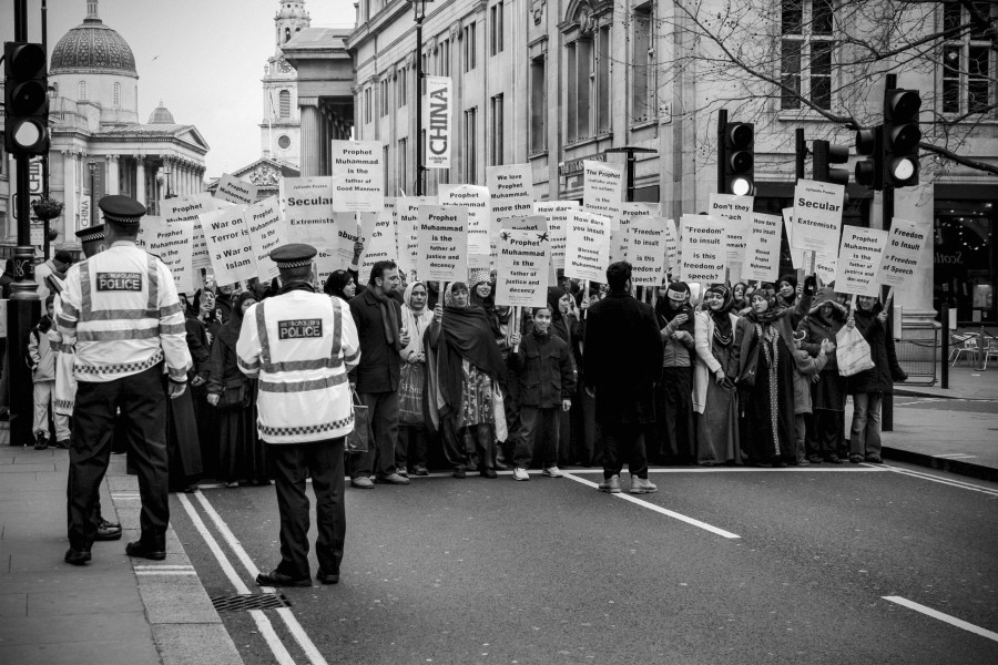 Muslim March against Danish Cartoons 18th February 2006 - London - A City and its People A photographic study by Christopher John Ball - Photographer and Writer